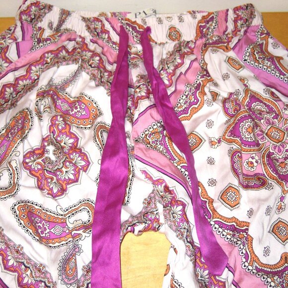 Peter Alexander Adult Pajama Set Long Sleeve Paisley Small top/xs bottoms PINK - Picture 3 of 4